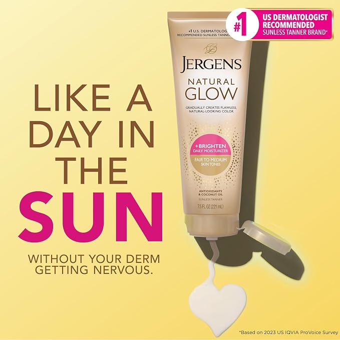 Jergens Natural Glow Self Tanner Body Lotion, Sunless Tanning, Fair to Medium - Image 3