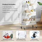 3-Tier Rolling Utility Cart - Image 2