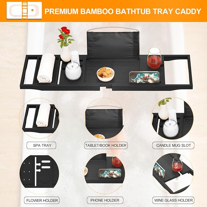 Premium Bathtub Tray Caddy - Image 2