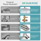 SR SUN RISE SRSH-D1203 12 Inches Bathroom Luxury Rain Mixer Shower Combo Set - Image 3