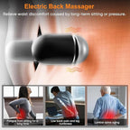 3 in 1 Back Massager, Electric Lumbar Support Pillow Heat Vibration Massage - Image 4