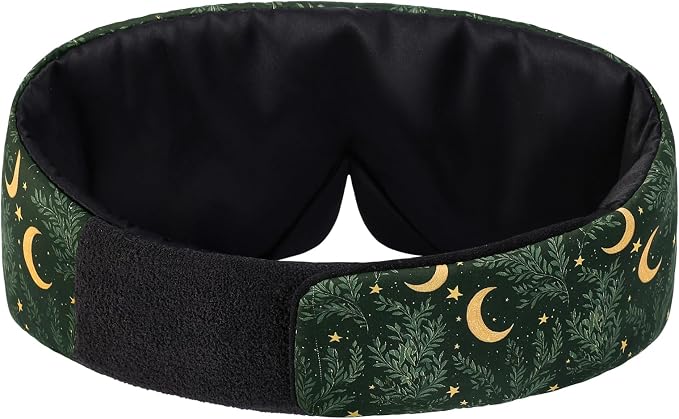 ALASKA BEAR Wraparound Style Silk Eye Mask, Big Wide Headband and Large - Image 2