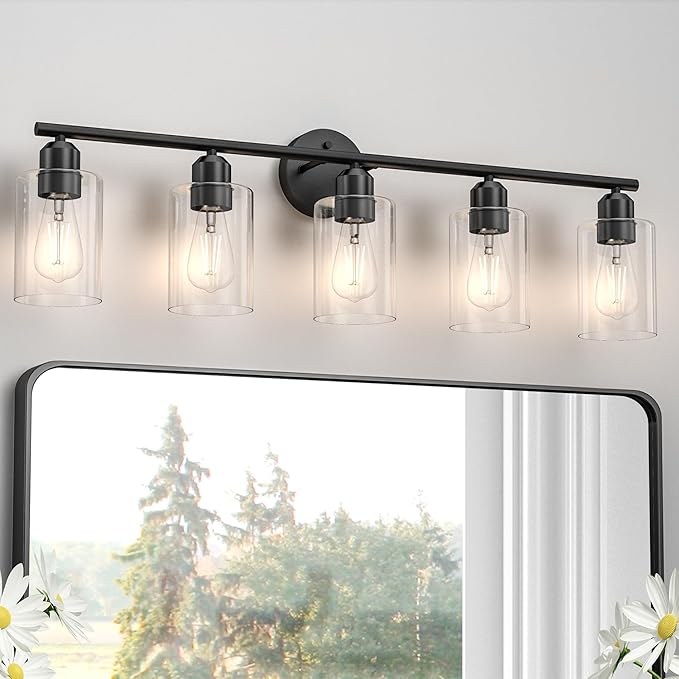 Espird Bathroom Vanity Light Fixtures Matte Black Bathroom Lighting Fixture by Espird
