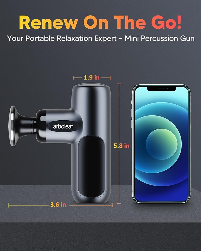 arboleaf Mini Massage Gun with Heat, Percussion Muscle Massager - Image 8