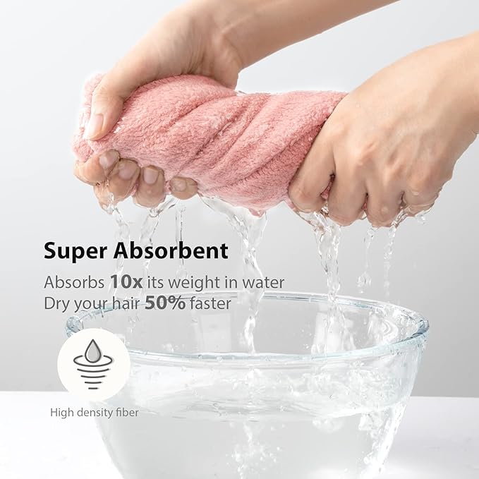 YFONG 3 Pack Microfiber Hair Towel Wrap - Image 2