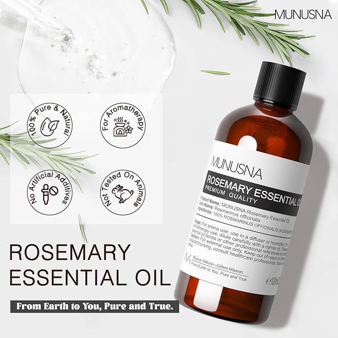 Rosemary Essential Oil 100ML, 100% Pure Rosemary Oil - Image 2
