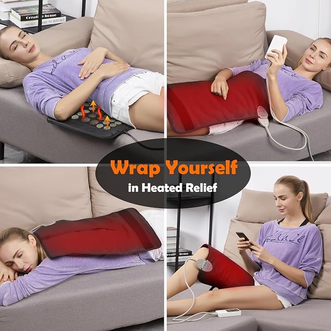 UTK Heating Pad for Back, 5X Deeper Back Pain Relief, Far Infrared Heating Pad - Image 7