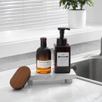 zoocatia Small Wood Tray Pedestal Stand Farmhouse Bathroom Decor Decorative - Image 2