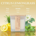 Scented Candle, 7.04 oz Citrus & Lemongrass Aromatherapy Candle, Natural Soy Wax - Image 3