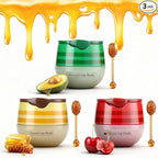 3PCS Bee Lip Balm Honey Pot, Moisturizing Avocado Propolis lip Mask, Hydrating by Charm+Kiss