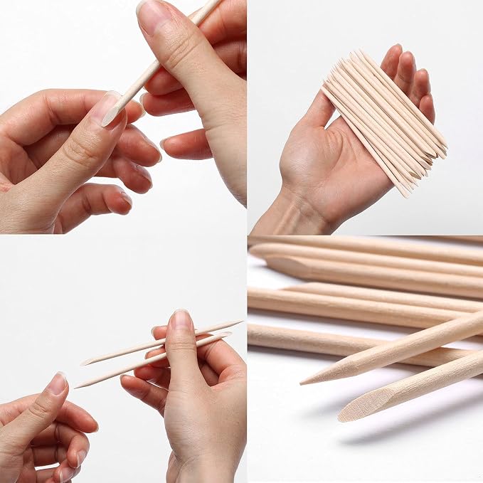 600Pcs Orange Wood Sticks for Nails, HOOMBOOM Double Sided Cuticle Pusher - Image 7