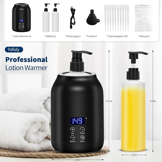 Massage Oil Warmer, Yofuly Electric Massage Oil Digital Heater - Image 6