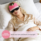 PERFECTSIGHT Sleep Eye Masks, Cute Bear Plush Sleep Eye Cover Lightweight - Image 3