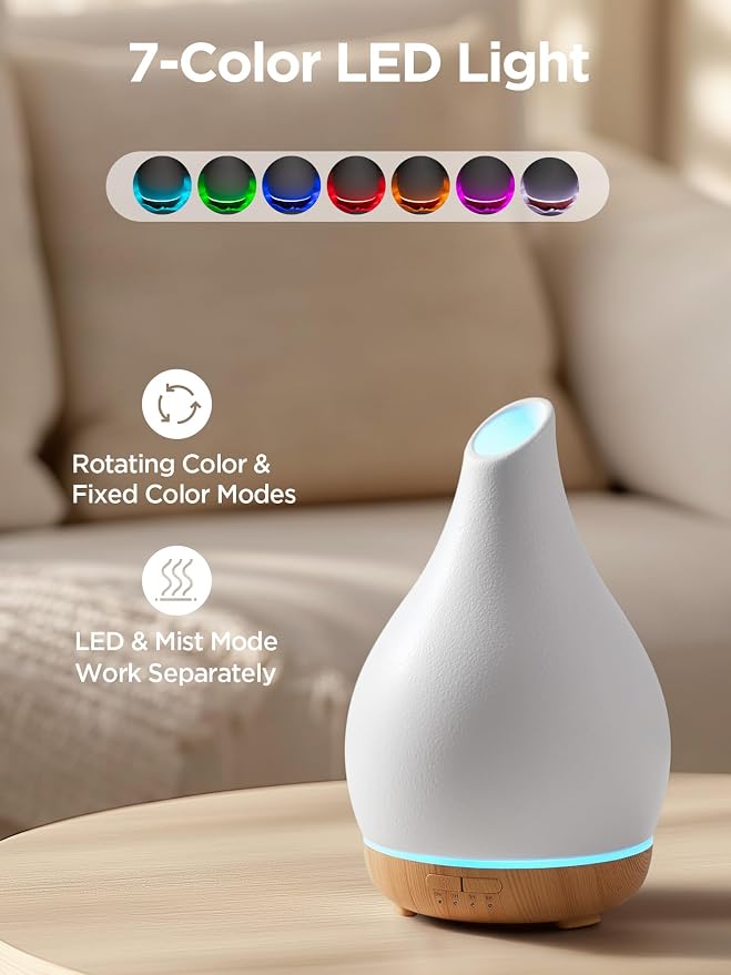 InnoGear Essential Oil Diffuser, 300ml Ceramic Diffuser - Image 5