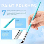 Nicpro Face Paint Brush Set, Synthetic Nylon Hair Makeup Paintbrush Kit - Image 2