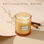 Sandalwood & Patchouli Candle, Luxury Decorative Glass Candle 19oz, Soy Wax - Image 4