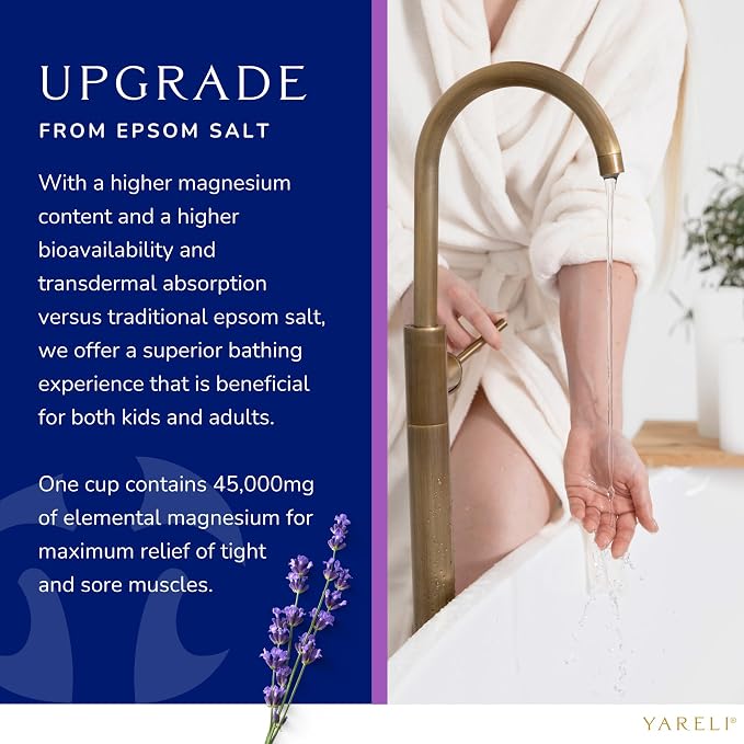 Yareli Magnesium Flakes, 5lb Lavender, Dead Sea Bath and Foot Soak, Alternative - Image 6