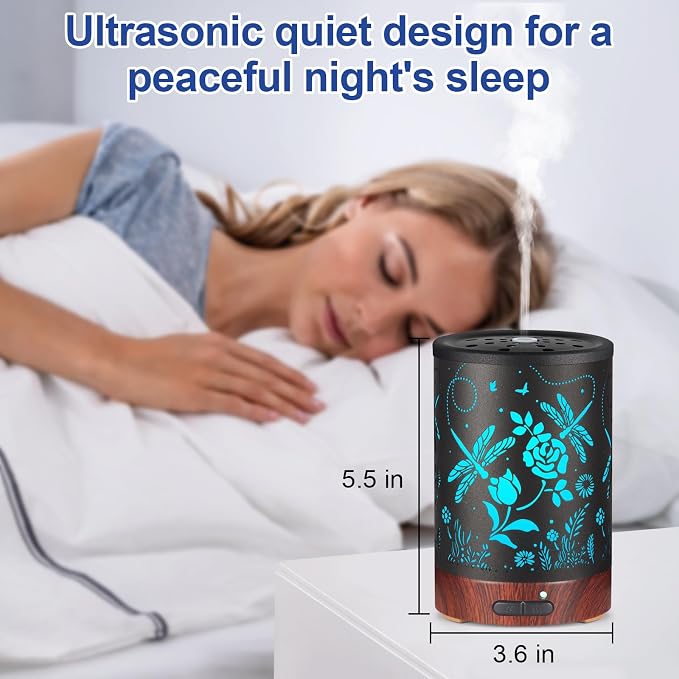Essential Oil Diffuser- Aromatherapy Diffuser with7 Colors Light and Auto-Off - Image 5