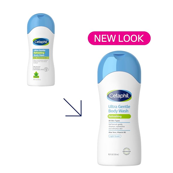 Cetaphil Ultra Gentle Refreshing Body Wash, Refreshing Scent - Image 2