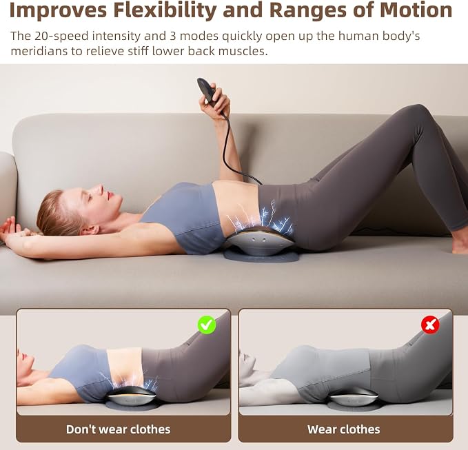 Electric Lumbar Traction Device, 20-Level Electrotherapy, 3-Level Vibration - Image 5