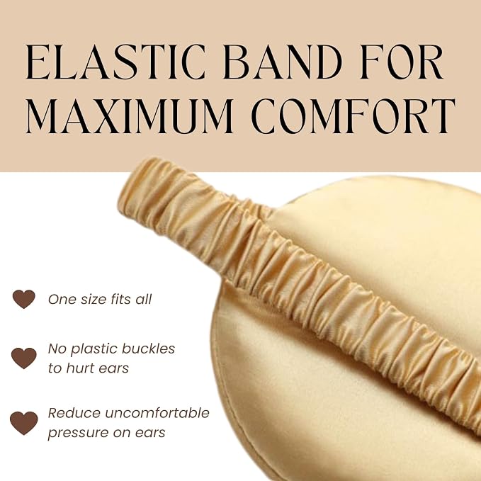 Silk Satin Sleeping Eye Mask, Soft Breathable Blackout Eyeshade Eye Cover - Image 4