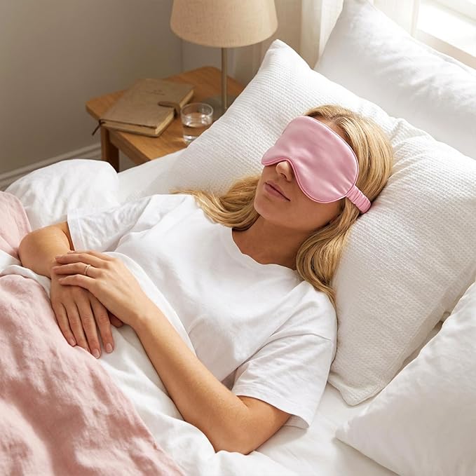 Satin Sleep Mask, 6 Pack Pink Silk Eye Mask - Image 5