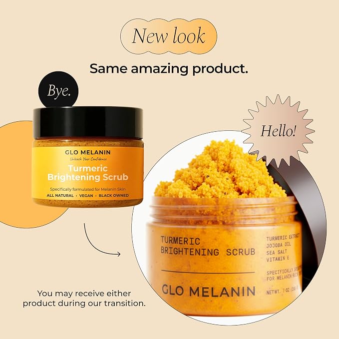 GLO Melanin Turmeric Scrub for Dark Spots, Brightening Inner Thighs Bikini Area - Image 9