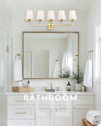 Bathroom Light Fixtures, 5 Light Brushed Gold Vanity Lights - Image 6