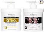 Advanced Clinicals Unscented Retinol Body Lotion & Face Moisturizer + Manuka by AdvancedClinicals