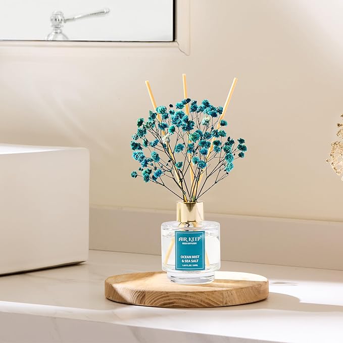 Airkeep Reed Diffuser Set of 3, Clean Linen Ocean Mist&Sea Salt Lavender - Image 3