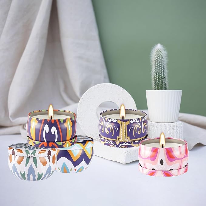 YOROXRG Scented Soy Wax Travel Tin Jar Candles - Image 4