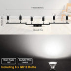 Ascher 6-Light LED Track Lighting Kit, Flexibly Rotatable Light Heads, 6 Way - Image 3