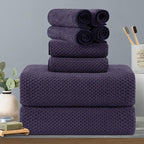 8-Piece Purplr Bath Towels Set, 2 Oversized Large Bath Towels Sheet, 2 Hand by Hailea