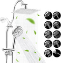 Hibbent cUPC Certified All Metal 8" Rainfall Showerhead Combo, High Pressure by Hibbent