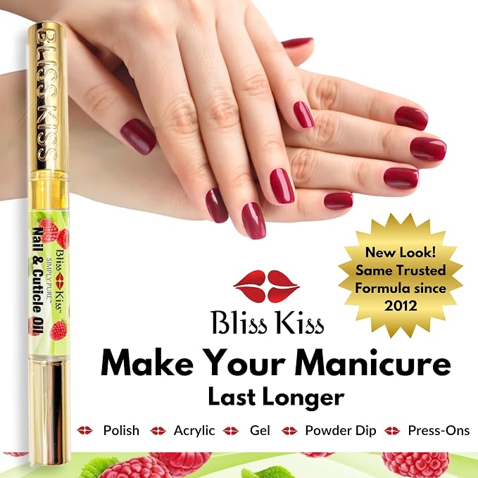Bliss Kiss | 1 Juicy Raspberry Fragrance | Nail Oil Cuticle Pen w/Vitamin E & - Image 5