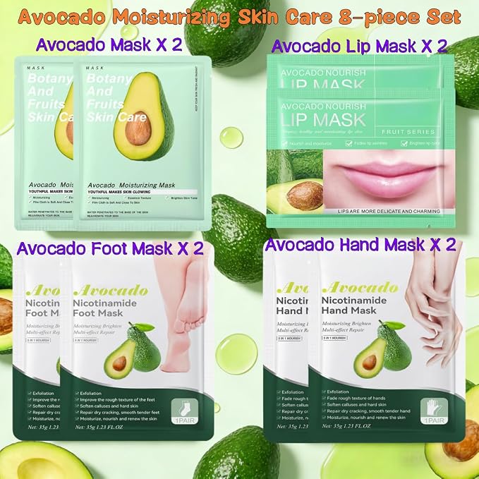 Hydrating Avocado Skincare Set 8 Pcs - Image 2