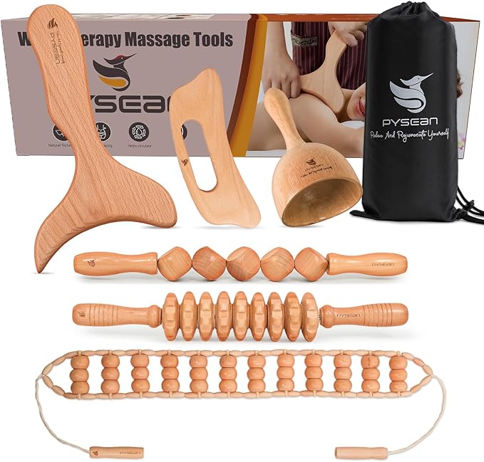 6 in 1 Wood Therapy Massage Tool Set by Unknown