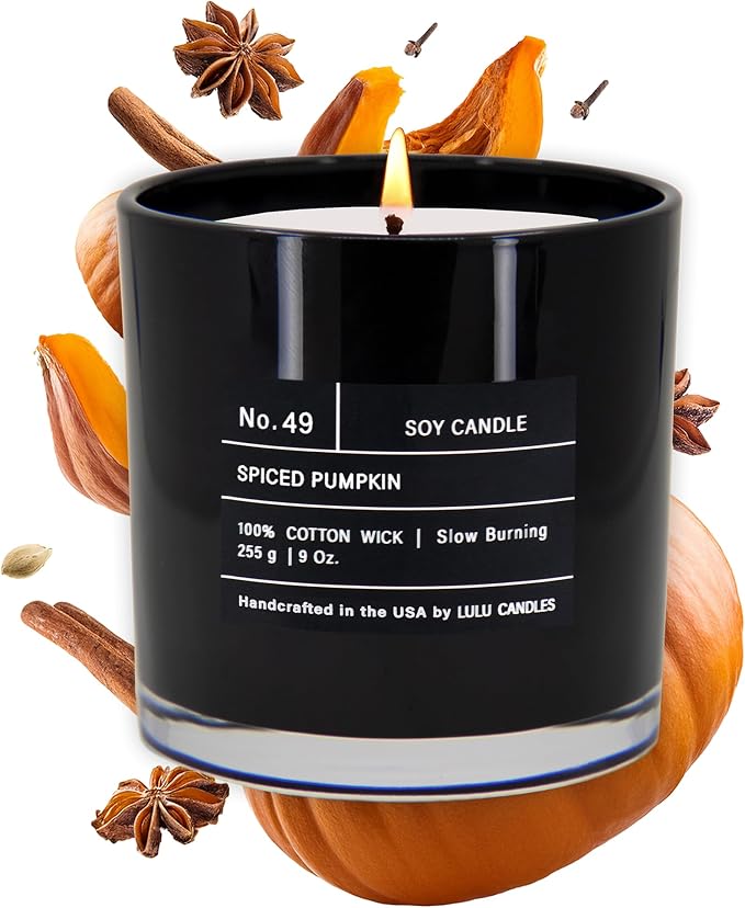 Lulu Candles | Spiced Pumpkin | Smells Like Pumpkin & Chai | Luxury Scented Soy by LULUCANDLES