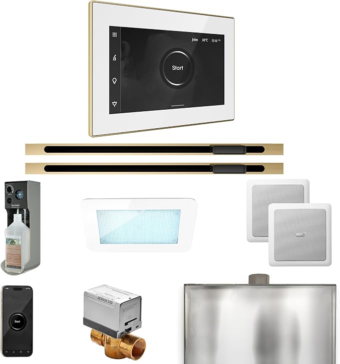 Mr Steam XDream Max Steam Shower Pkg w/iSteamX Control and Linear Steamhead in by MrSteam