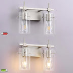 SOLFART 2 Light Wall Scone Vintage Vanity Light Fixtures Brushed Nickel Wall - Image 5
