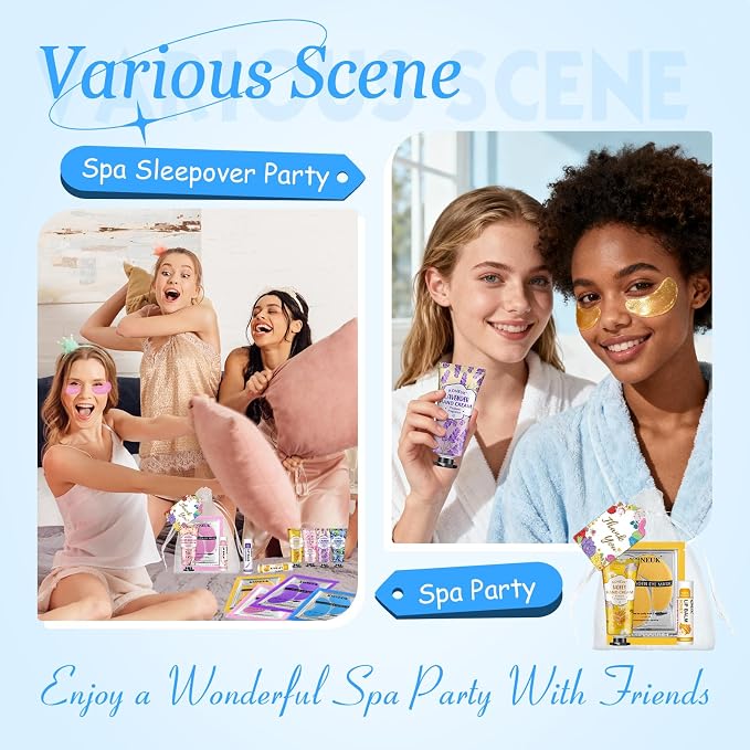 120 Pcs Spa Party Favors Set of Under Eye Patches, Bulk Hand Creams and Lip - Image 3