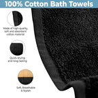 QUBA LINEN Hotel & Spa 100% Cotton Bath Towels Pack of 6, Ultra Soft, Quick Dry - Image 7