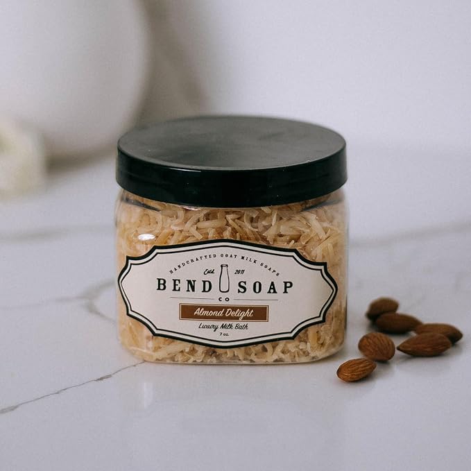 Almond Delight Milk Bath for Soft, Hydrated Skin – All-Natural Goat Milk by BendSoapCo