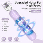Cordless Electric Nail File Set, Rechargeable Pedicure Tools - Image 3