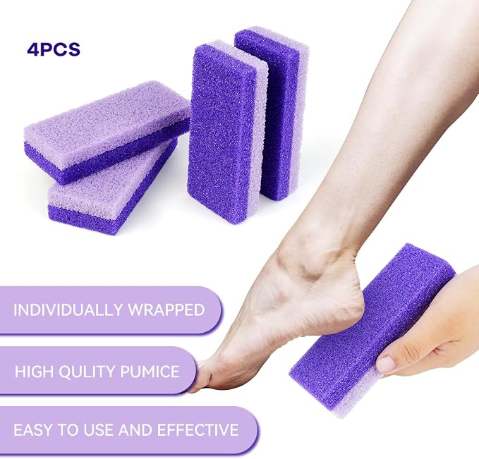 4 Pcs Foot Pumice Stone and Scrubber - Image 2
