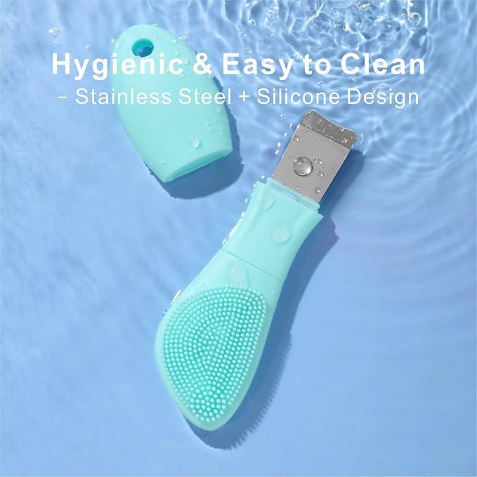 Blackhead Remover & Silicone Face Scrubber, Face Spatula, Facial Cleansing Brush - Image 5