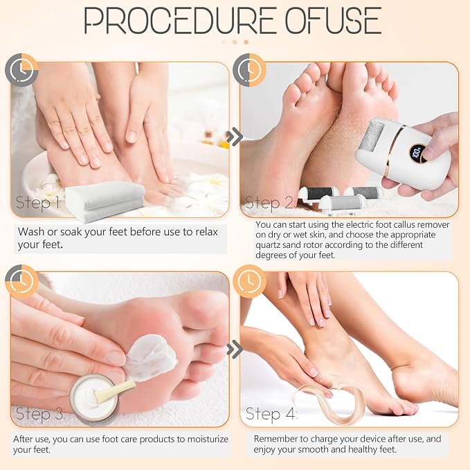 Automatic Callus Remover for Feet, Rechargeable Pedicure Tools for Feet - Image 4