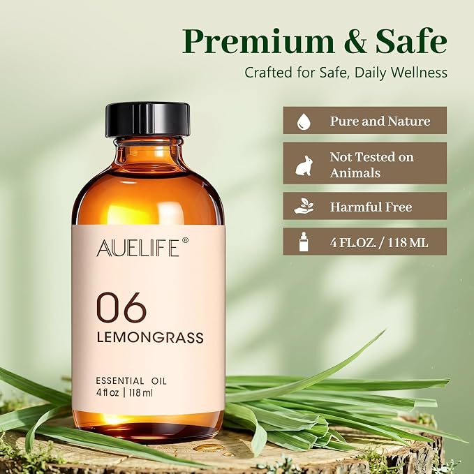 4 Fl Oz Lemongrass Essential Oil, Lemongrass Oil - Image 2