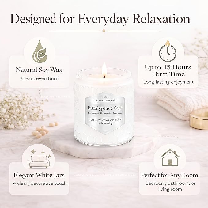 Scented Candles Gift Set for Women, 6 Pack Aromatherapy Soy Candles for Home - Image 3