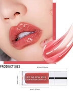 Plumping Lip Glow Oil, Hydrating Tinted Lip Oil Gloss, Glow Reviver Lip Oil - Image 6